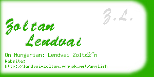 zoltan lendvai business card
